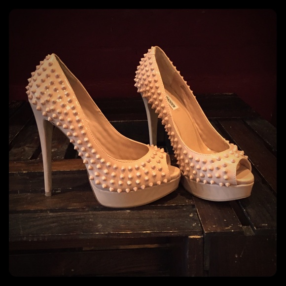 Sexy spiked patent stilettos