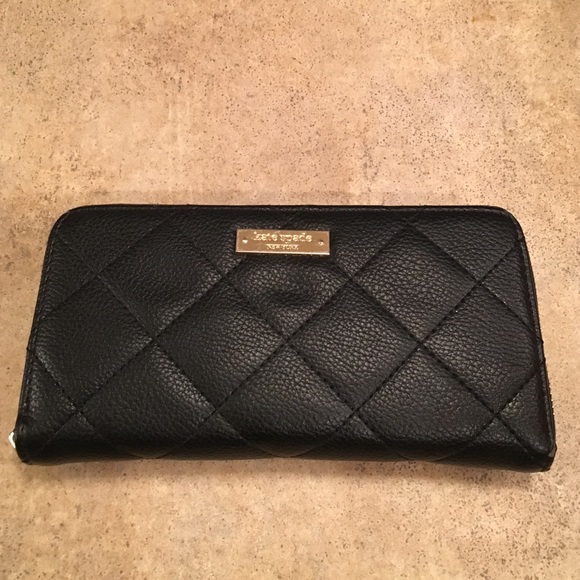 Kate Spade black leather wallet