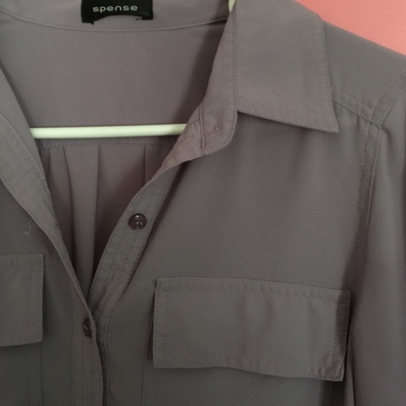 Light Plum Button Up - Picture 2 of 4