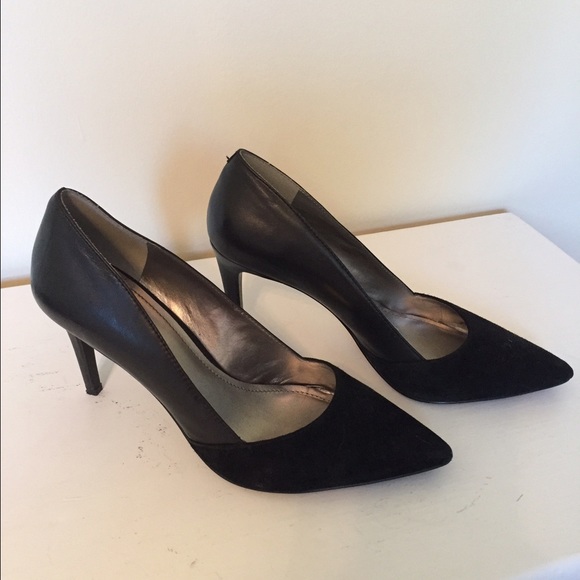 BGBG black leather and suede pumps size 8