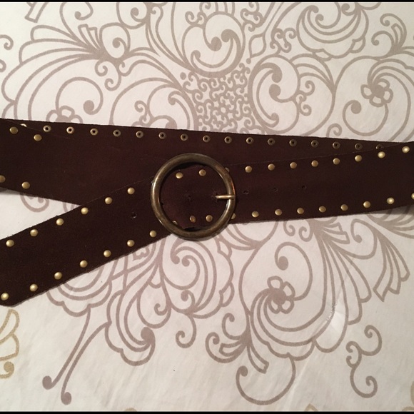 Suede belt