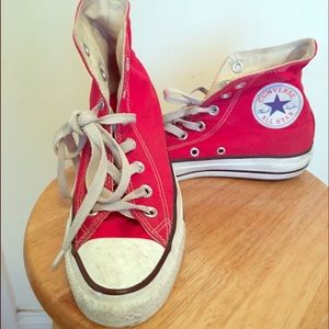 Converse red shoes