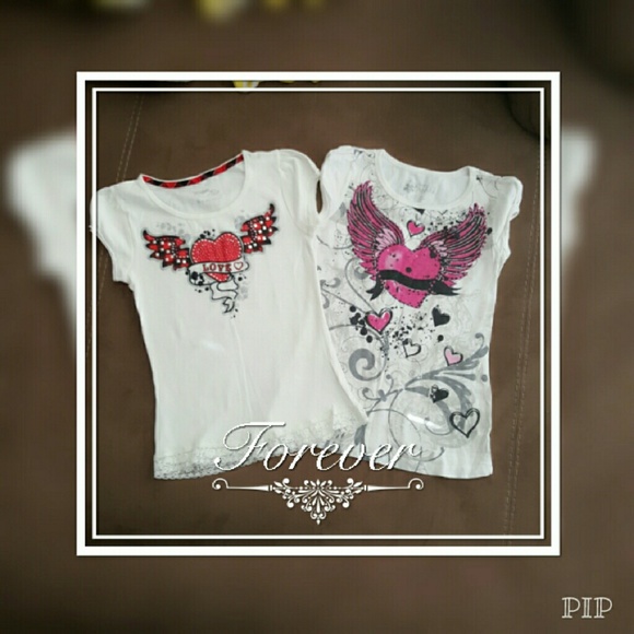 Shirt Bundle  Justice and Forever Orchid Tshirts