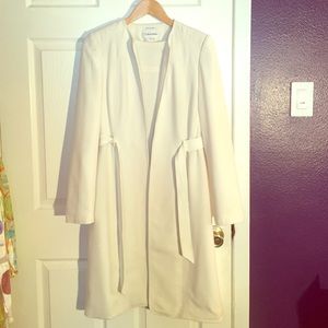 Calvin Klein 2 piece dress suit in winter white