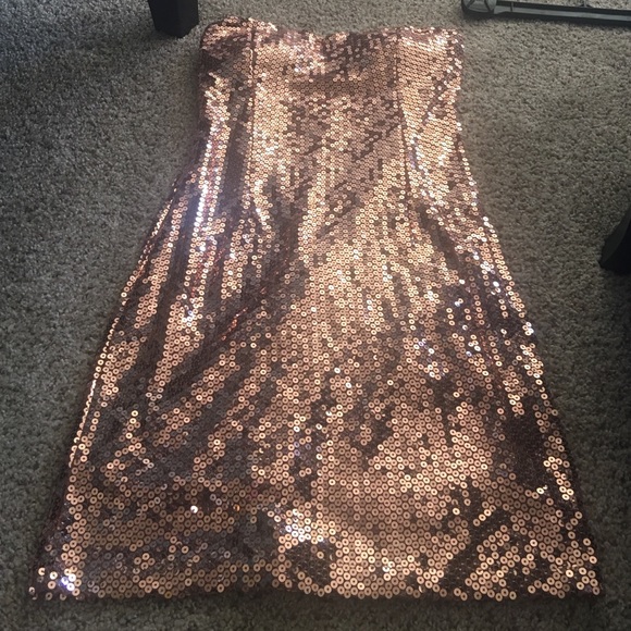 Sequin strapless party dress