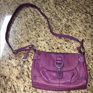 Fossil purple cross body bag- 100% genuine leather