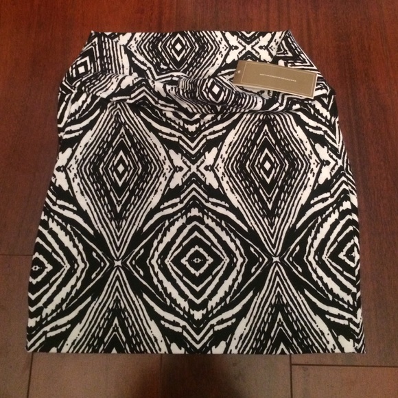 Black and white fitted skirt (Francesca's) - Picture 1 of 1