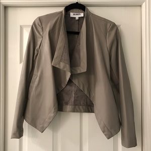 BB Dakota drape faux leather jacket