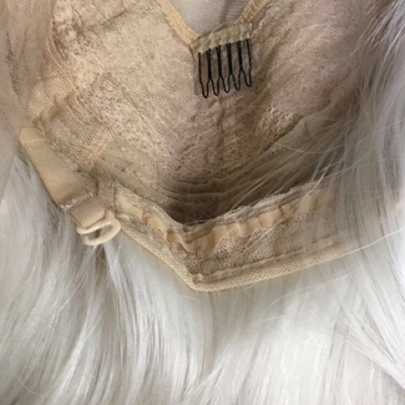 Light blond synthetic lace front wig