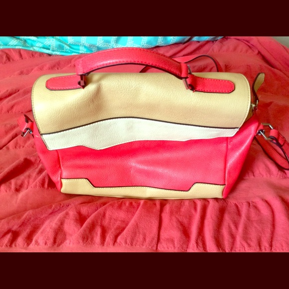 Express Red and Tan Purse