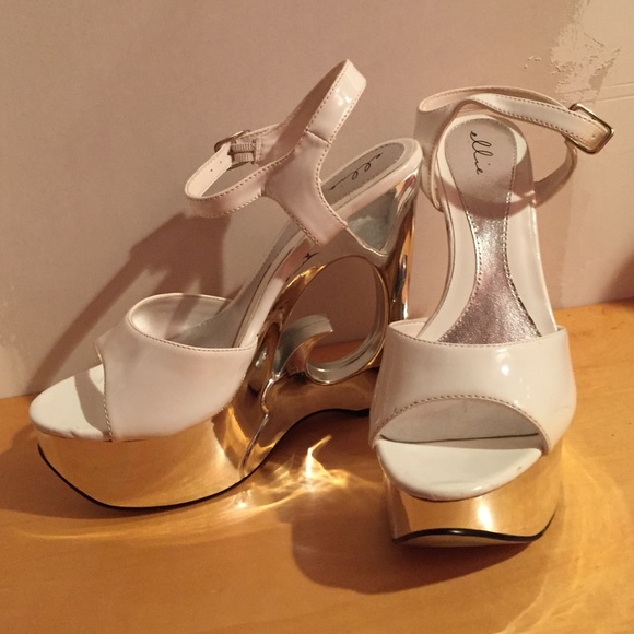 White and silver costume heels!