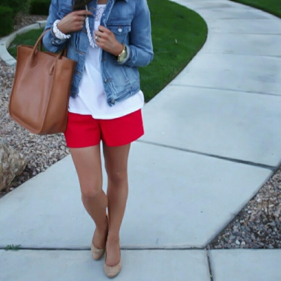 Red LOFT shorts - Picture 1 of 4