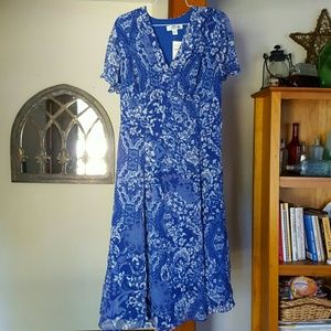 NWT Beautiful Blues- Dress by ColdwaterCreek
