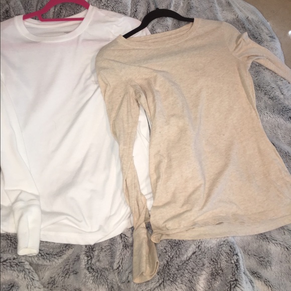 Solid White and Tan t shirts 2 in 1 deal