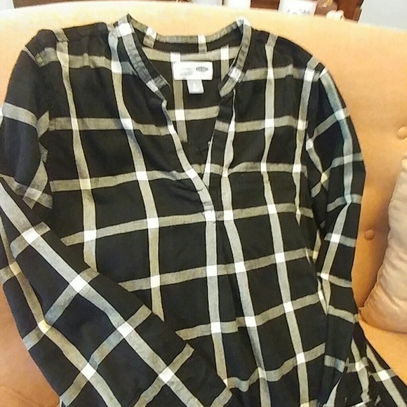 Black and white plaid tunic