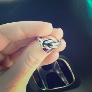 Lovers knot ring size 6 sterling silver