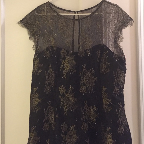 Monique L'Hulliier Black Cocktail Dress