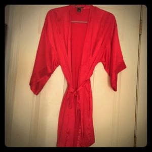 Red Satin Victoria's Secret Kimono
