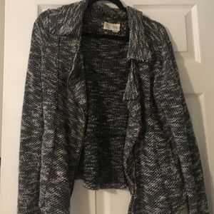Anthropologie Moto Style sweater jacket