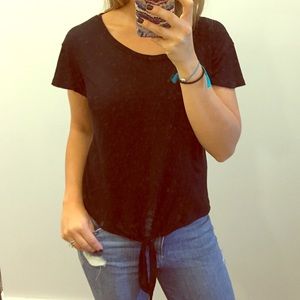 Aqua Tops - AQUA Black Tie Tee Aqua Tops - AQUA Black Tie Tee
