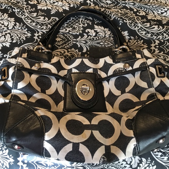 Coach purse! Black and white!