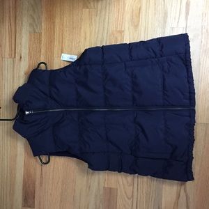 navy blue winter vest