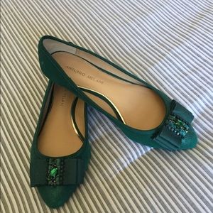 Antonio Melani jewel tone flats.