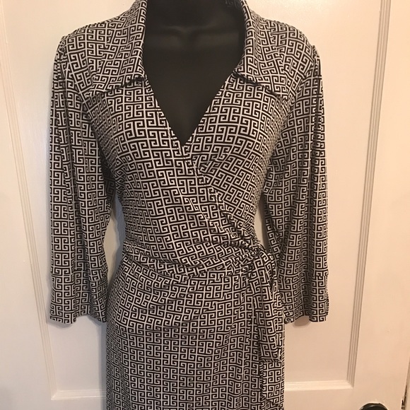 Laundry by Shelli Segal collar wrap dress L