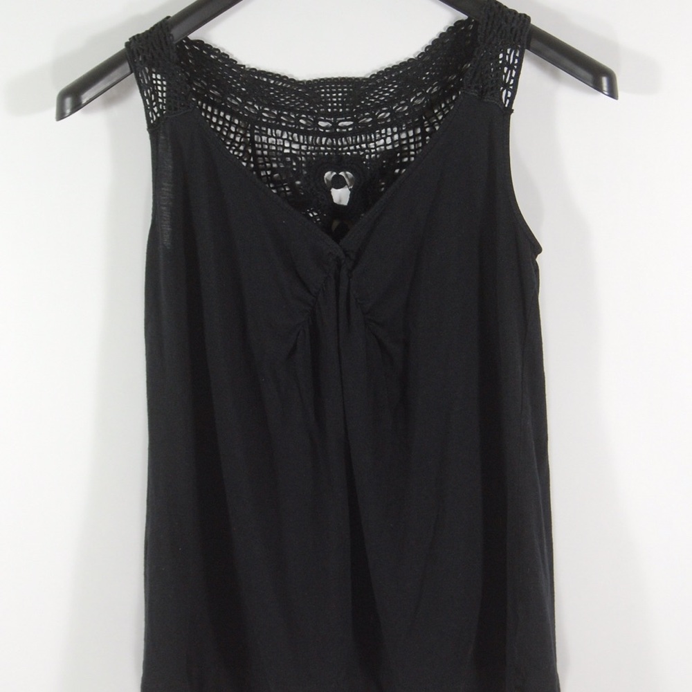 Crocheted Black Tank