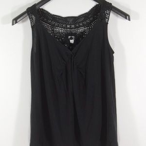 Crocheted Black Tank