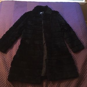 Wilsons Leather Fur Coat - Black