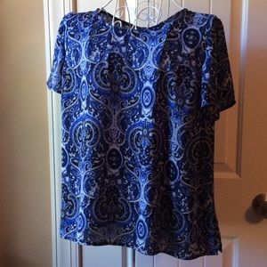 Talbots Paisley Silky Blouse
