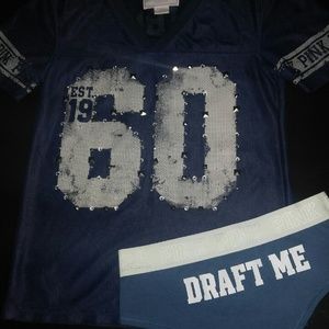 Victoria's Secret DALLAS Pink jersey & panty