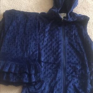 Minky dot ruffle set