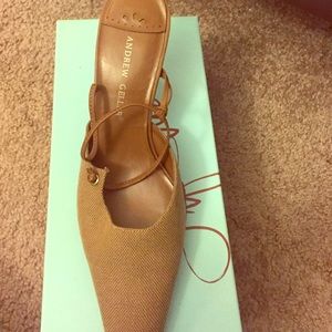 Tan ankle heels