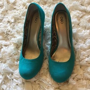Turquoise Wedge Heels