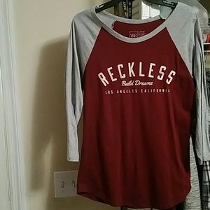 Y&R Maroon and Grey Baseball Tee
