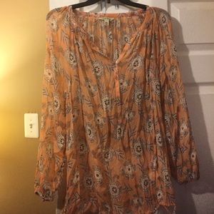 Lucky brand coral blouse