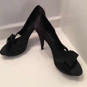 Black Bowed Charlotte Russe High Heels