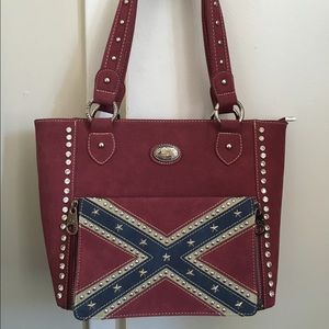 Montana West Rebel Flag Conceal Carry Purse