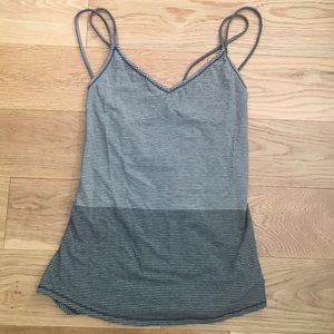 Lululemon gray stripe ombré yoga tank