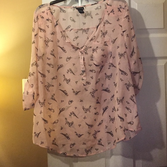 Bird print blouse