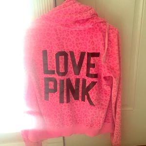 PINK Victoria's Secret zip up hoodie SMALL