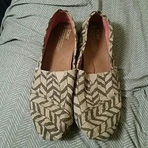 Patterned Beige TOMS