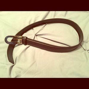 Authentic Brown Leather Gucci Belt