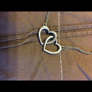 James Avery Sterling Silver Double Heart Necklace