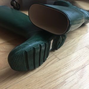 Hunter Shoes - Hunter Boots Original Tall Rain Boots, Green, 7 Hunter Shoes - Hunter Boots Original Tall Rain Boots, Green, 7