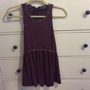 Small baby doll tank in Maroon