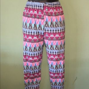 Funky Zebra and Geometric Shape Print Leggings