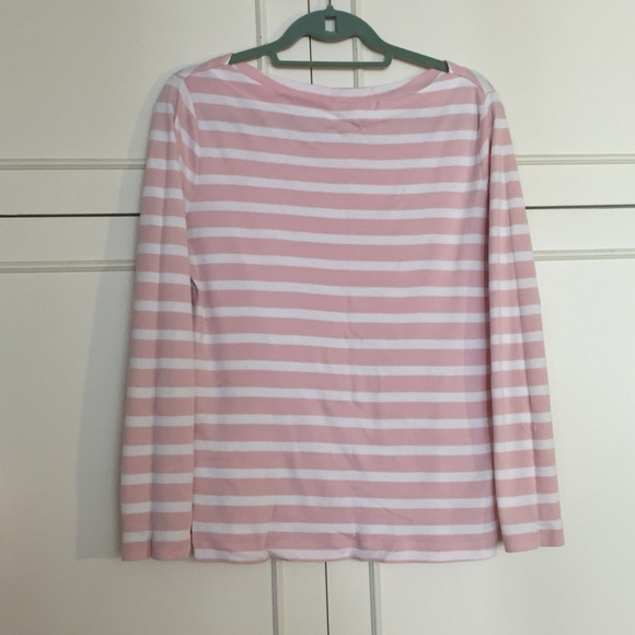 Pink and white stripe boatneck Gap ls tee XL
